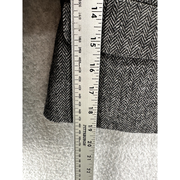 Ann Taylor Petites Womens Jacket Size 0P Dark Gray Long Sleeve Full Button - Picture 7 of 14